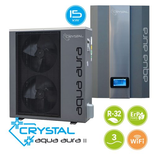 Инверторна термопомпа въздух-вода Crystal Aqua Aura II 15S, 15 kW, трифазна
