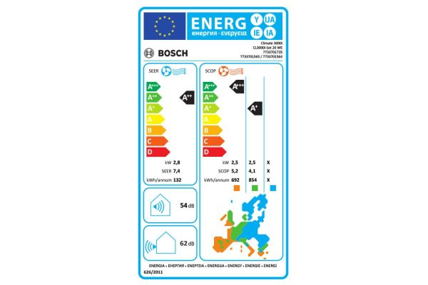 Инверторен климатик Bosch CL3000iU W 26 E/CL3000i 26 E Climate 3000i - Image 2