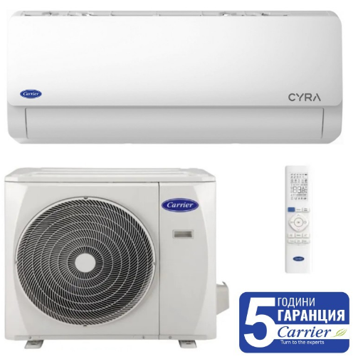 Инверторен климатик Carrier Cyra 12 000 BTU - вътрешно и външно тяло